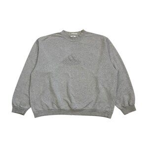 VINTAGE ADIDAS CREWNECK 2XL XXL GRAY SWEATSHIRT PULLOVER TREFOIL 3 STRIPES KOBE